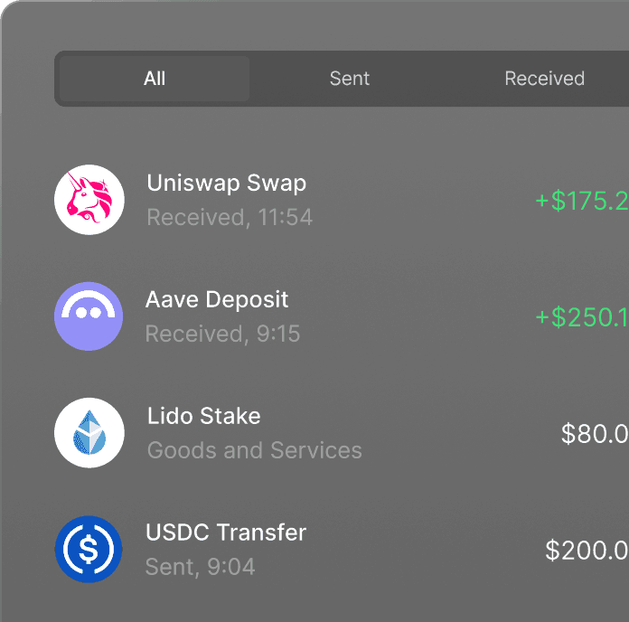 Transaction History