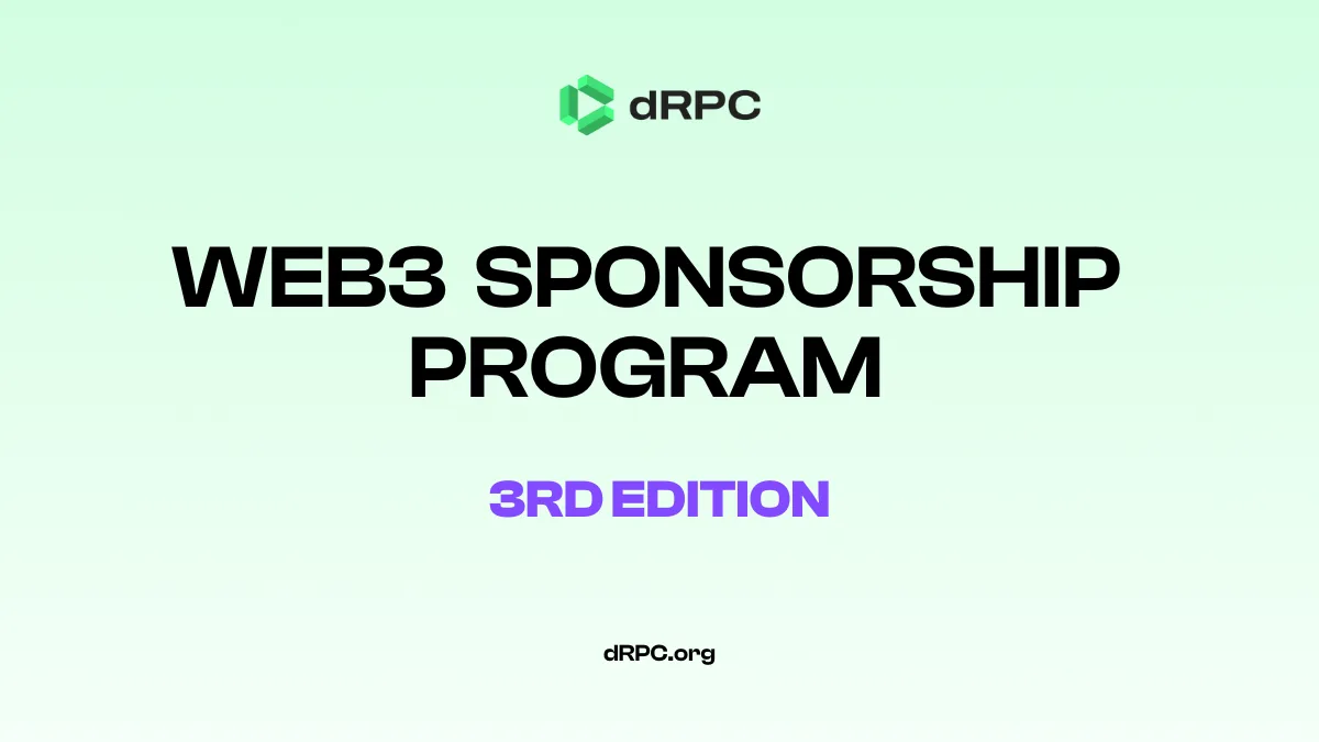 dRPC Web3 Sponsorship Program: 3rd Edition