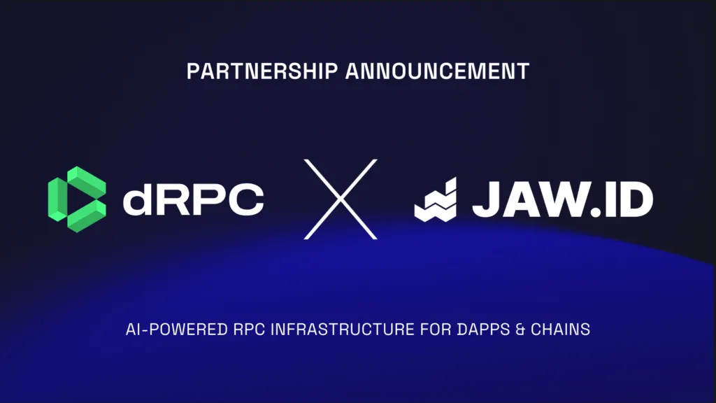 dRPC partners with JAW to deliver distributed, AI-powered RPC infrastructure built for scalable Web3 adoption and production reliability.