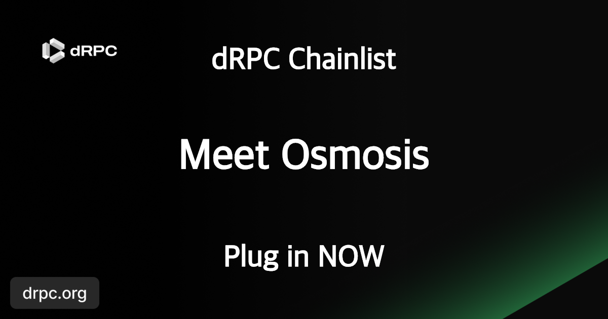 Osmosis RPC Endpoints | Free & Paid Nodes | dRPC