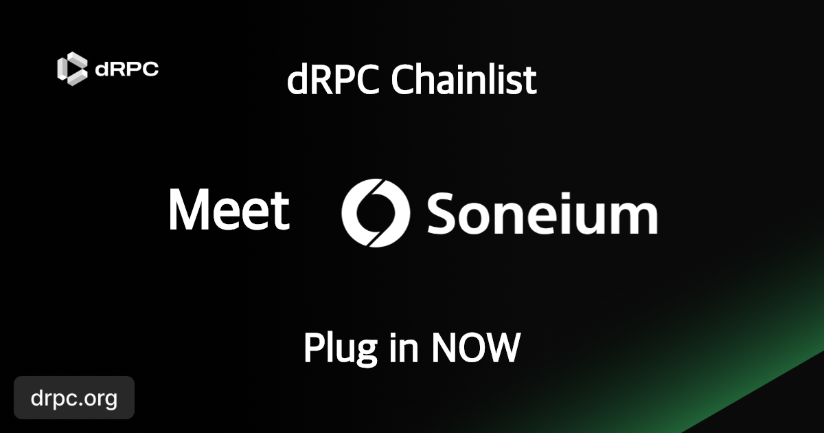 Soneium RPC Endpoints | Free & Paid Nodes | dRPC