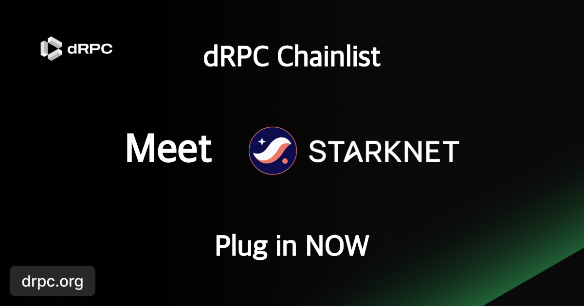 Starknet RPC Endpoints | Free & Paid Nodes | dRPC